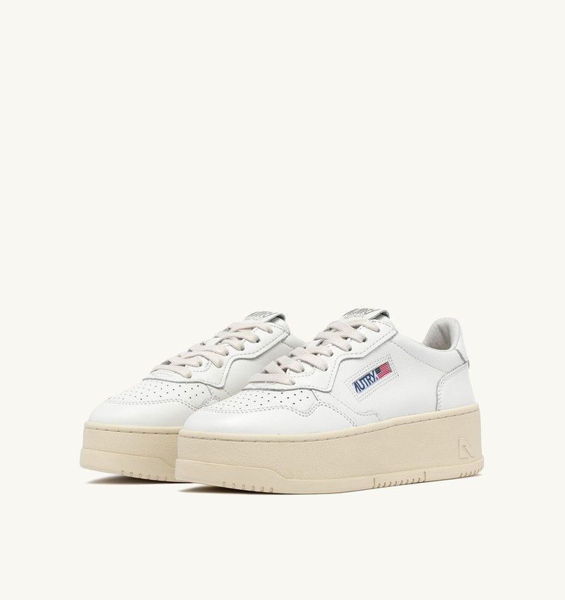 AUTRY MEDALIST PLATFORM SNEAKERS IN WHITE LEATHER outlook