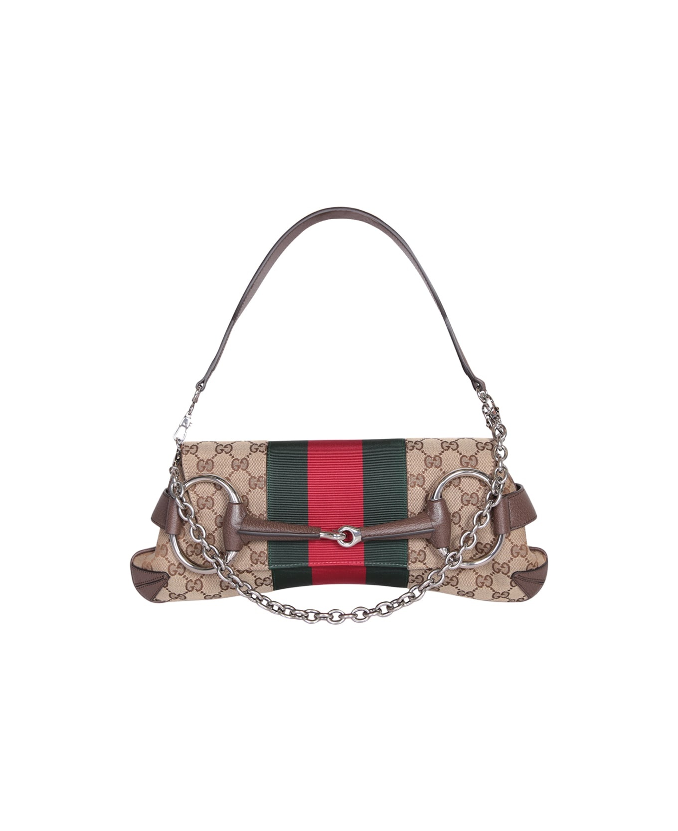 GUCCI Horsebit Chain Medium Shoulder Bag | italist | REVERSIBLE