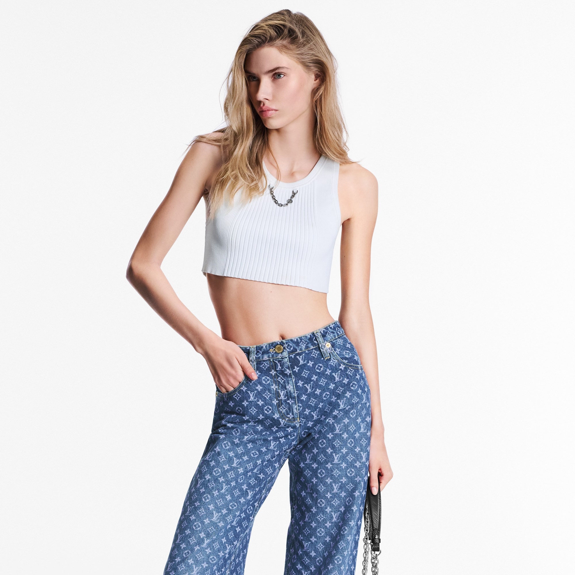 Monogram Flared Jeans - 2
