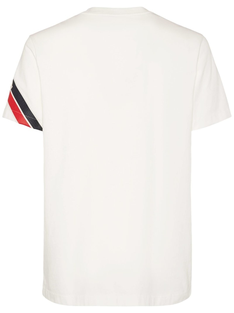 Tricolor print cotton t-shirt - 4