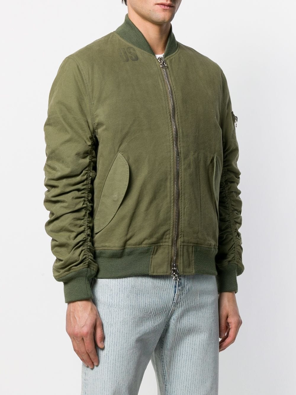 zipped bomber jacket - 3