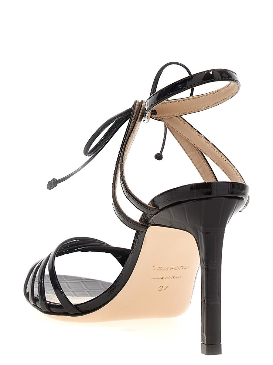 Tom Ford TOM FORD 'GLOSSY STAMPED CROC' SANDALS - 3