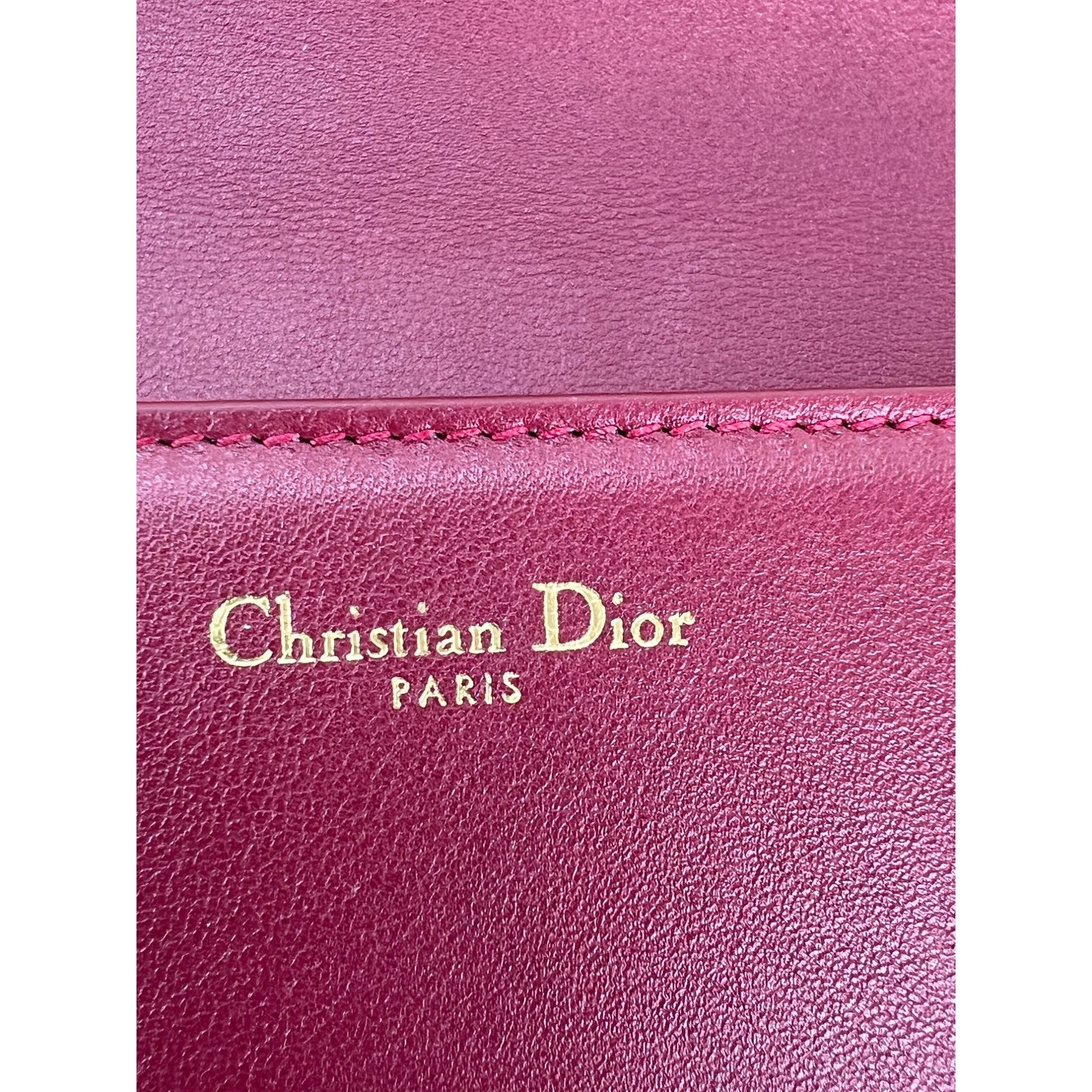 Christian Dior C'est Dior Mini Flap Burgundy Leather Shoulder Bag - 12