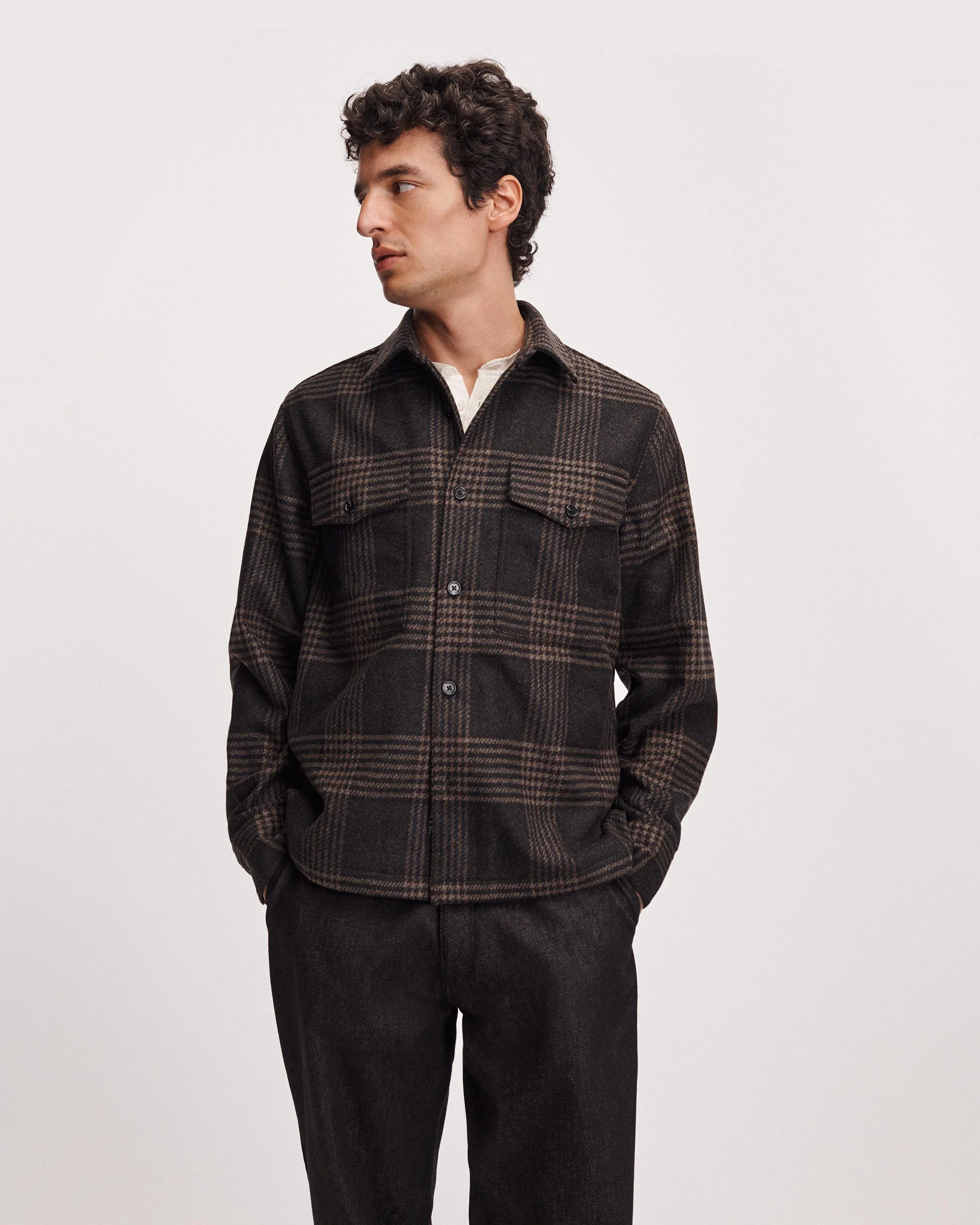 Austin Plaid Double-Face Shirt Jacket - 1