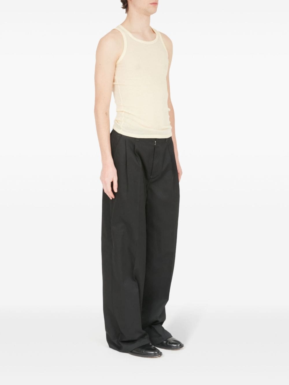 fine-ribbed round-neck tank top - 3