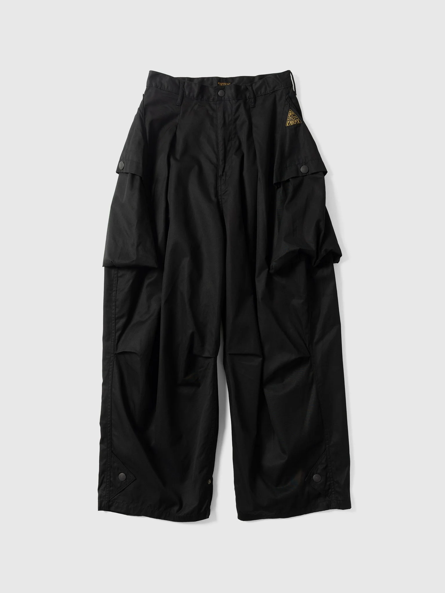 Gabergine Cotton AODAI Cargo Pants 2026 Black - 1