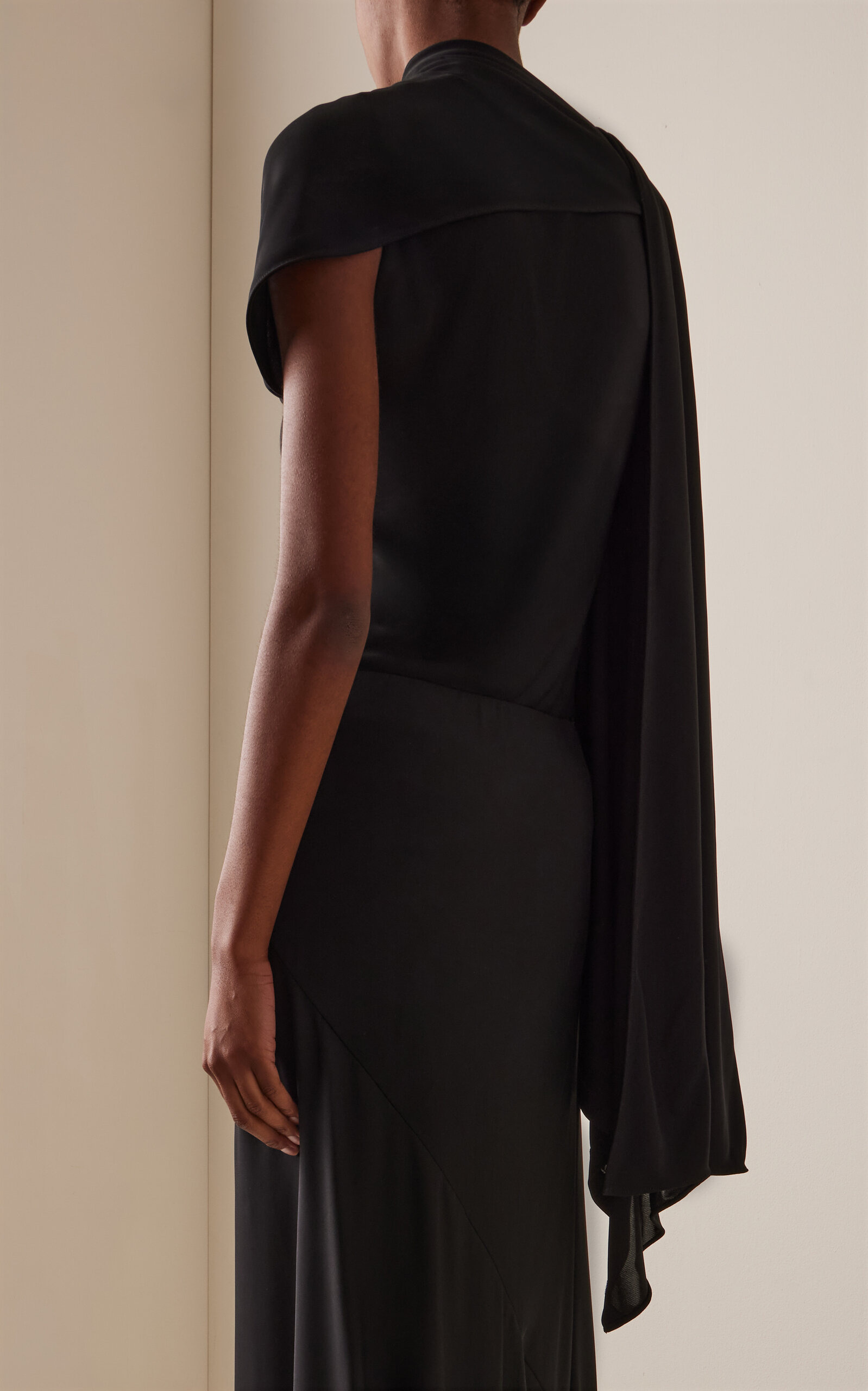 Isadra Draped Jersey Top black - 4