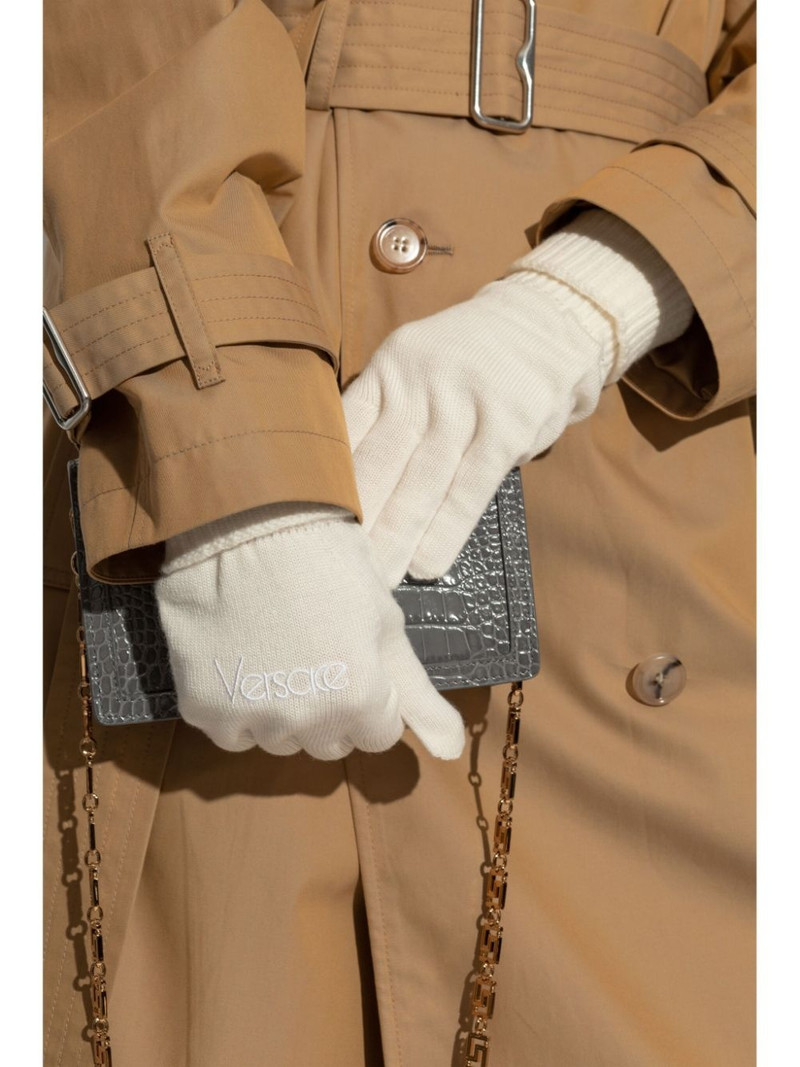 VERSACE ribbed wool gloves outlook