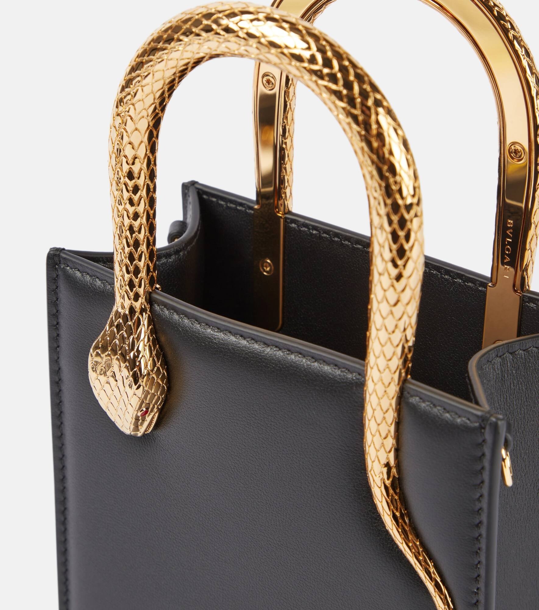 Serpentine Mini leather tote bag - 3