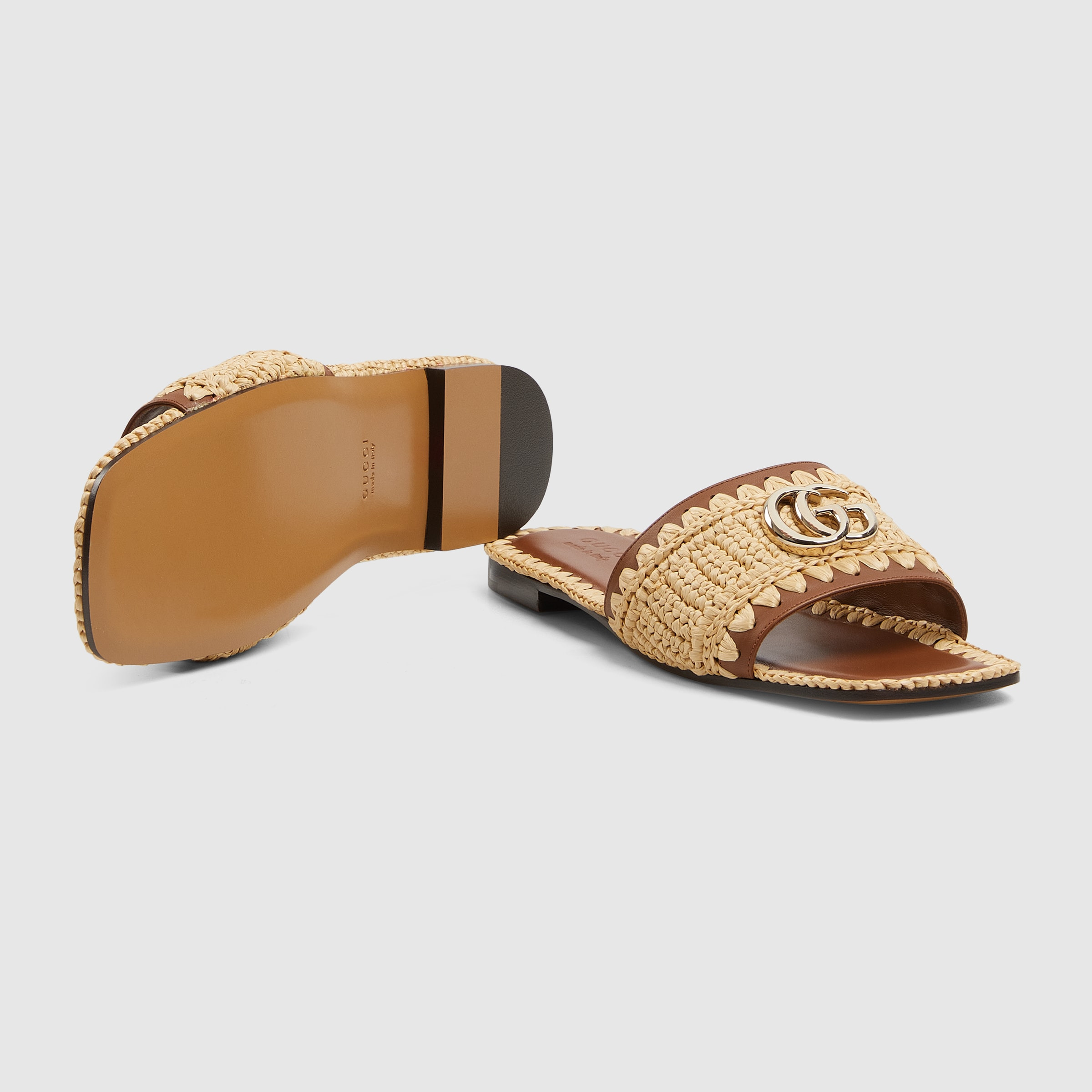 Women's slide sandal with Double G - 7