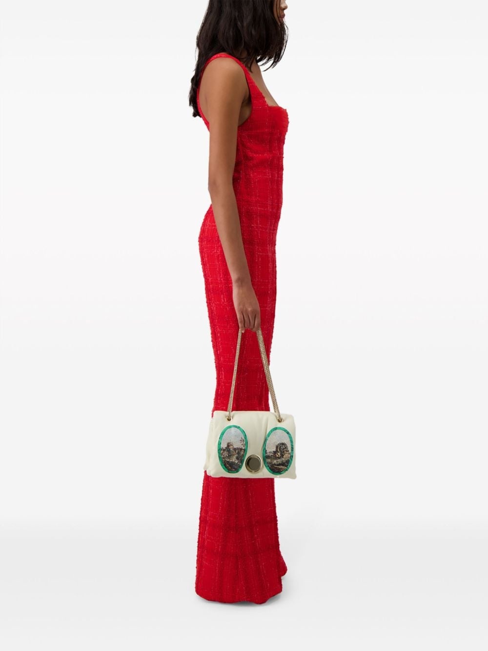 flared tweed jumpsuit - 3