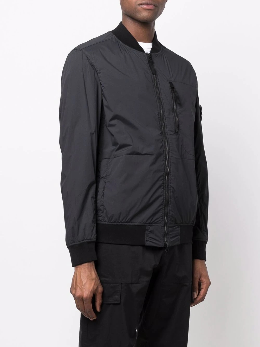 Compass-patch zip-up jacket - 3