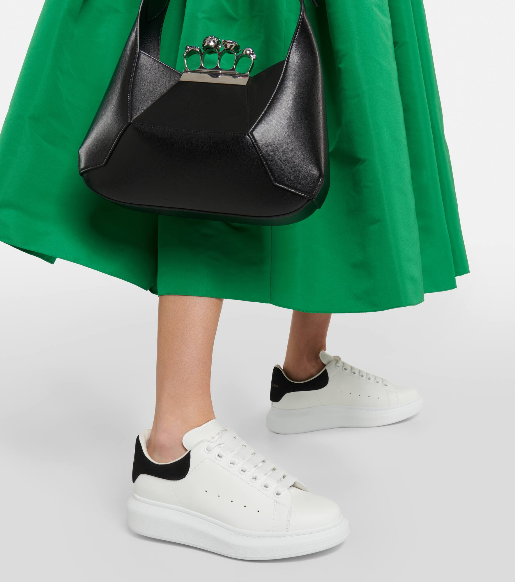 Oversized leather sneakers - 4