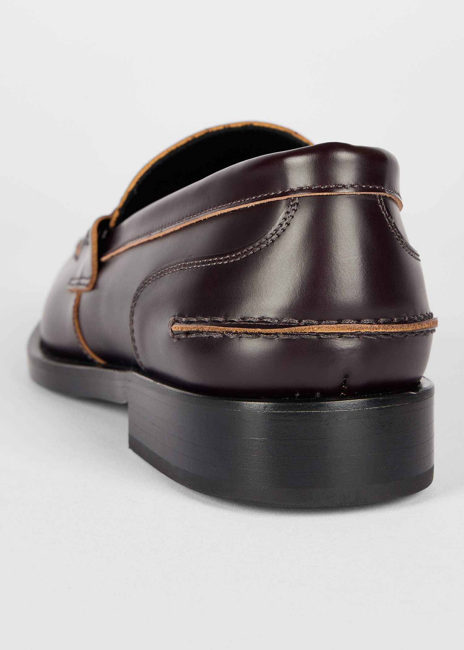 Bordeaux Leather 'Donovan' Loafers - 3