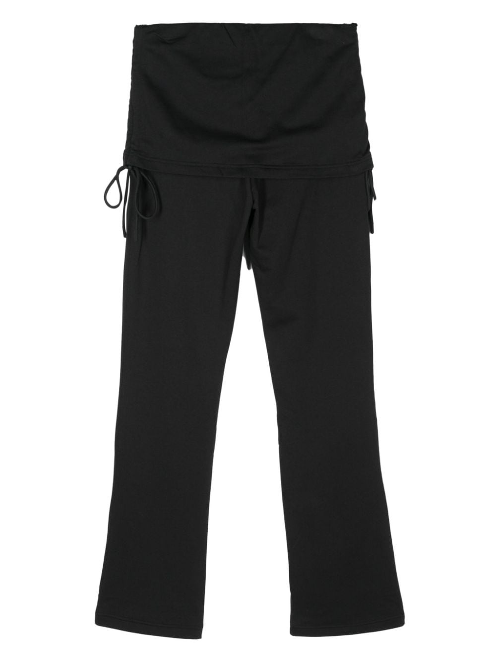 logo-raised straight trousers - 2