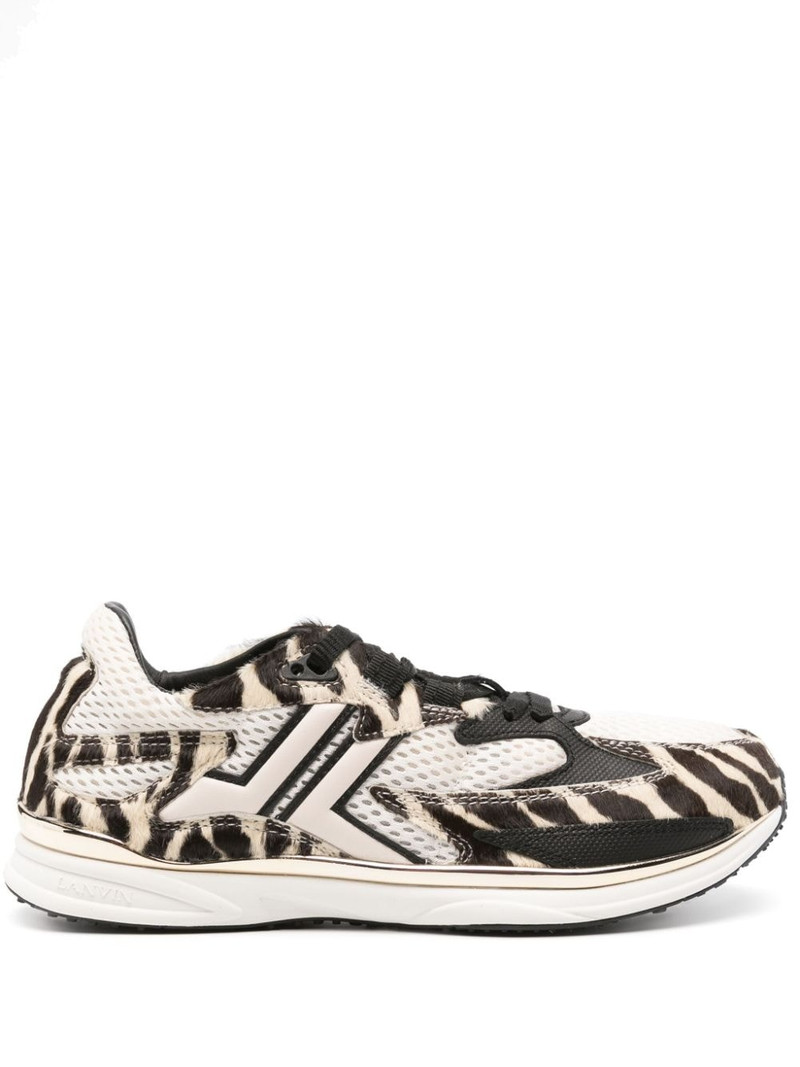 logo-embroidered sneakers 1
