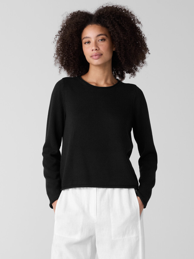 Peruvian Cotton Blend Jewel Neck Top 1