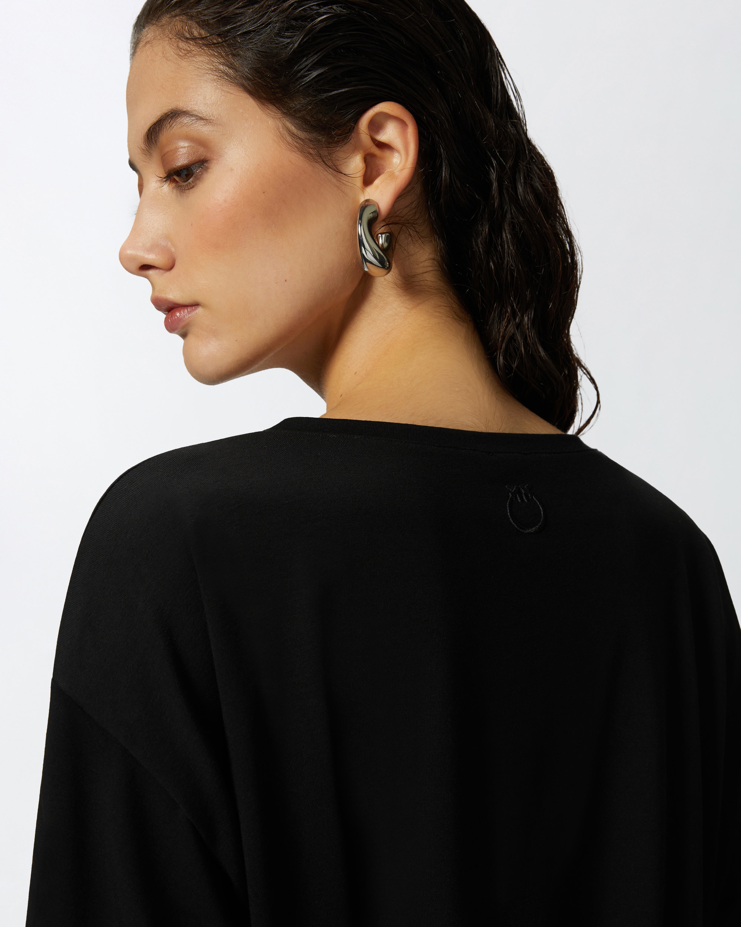 DRAPED FLOWING JERSEY SWEATER - 5