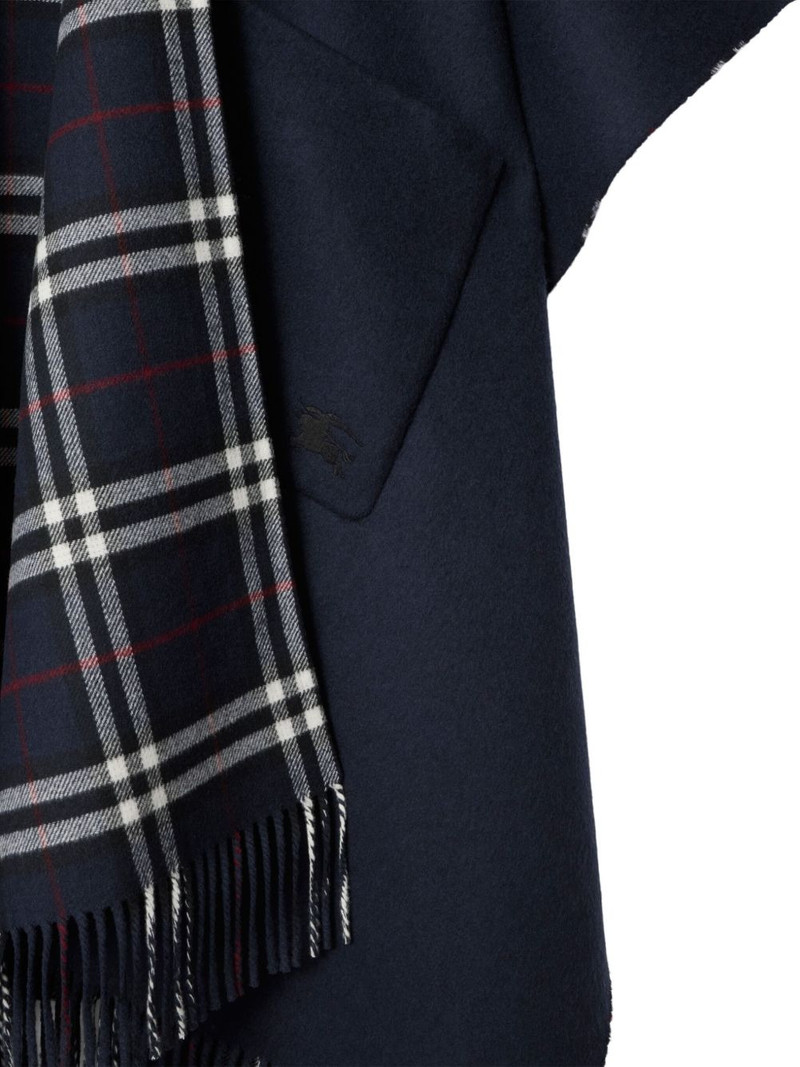 Check-pattern reversible cape 3
