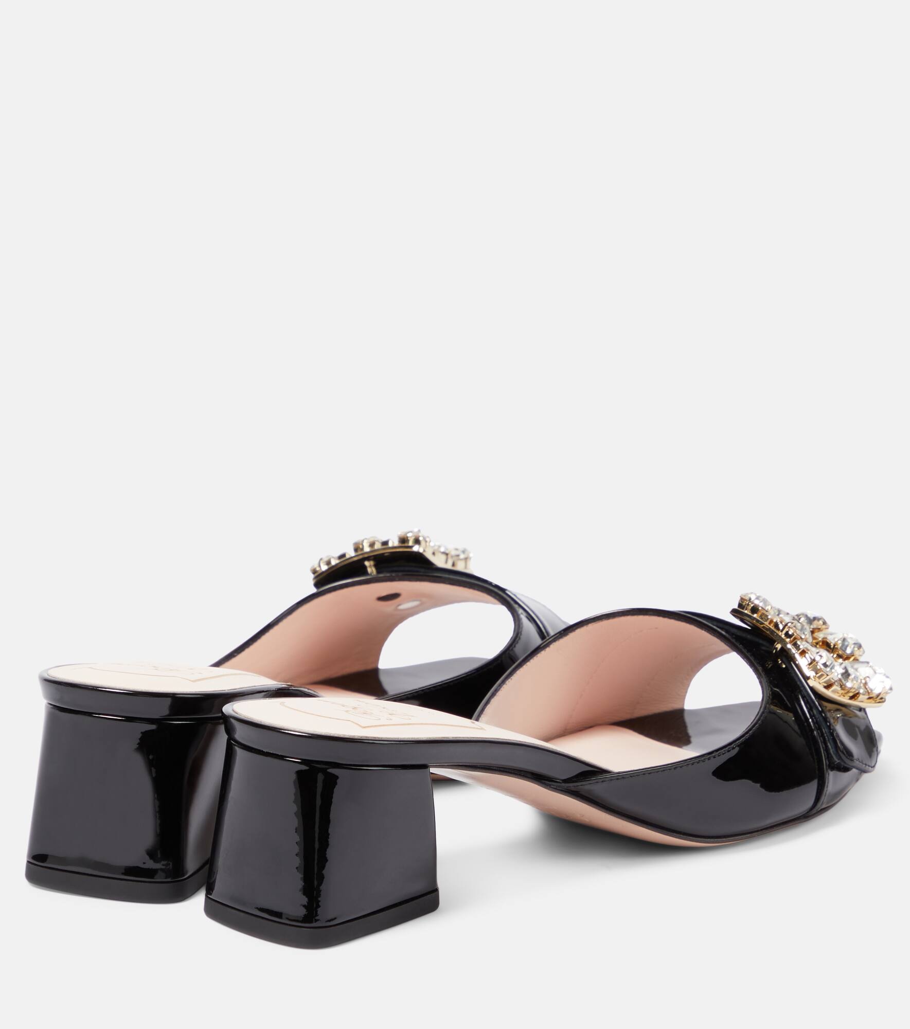 Bikiviv embellished patent leather mules - 3