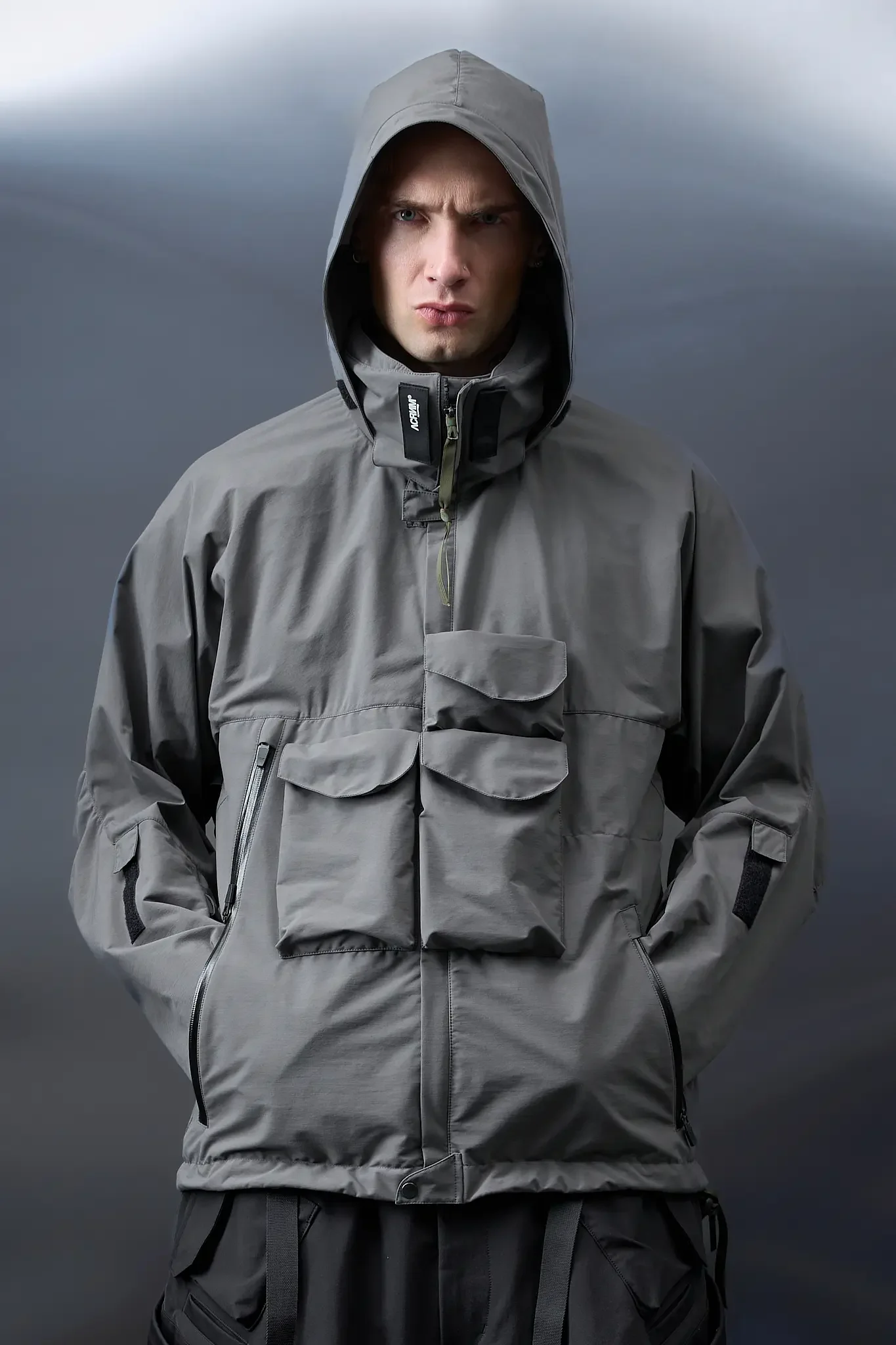 ジャケット・アウター acronym J28-E size S ACRONYM J28-E Epic® Interops Jacket Gray - J28-E_FW2526 | REVERSIBLE