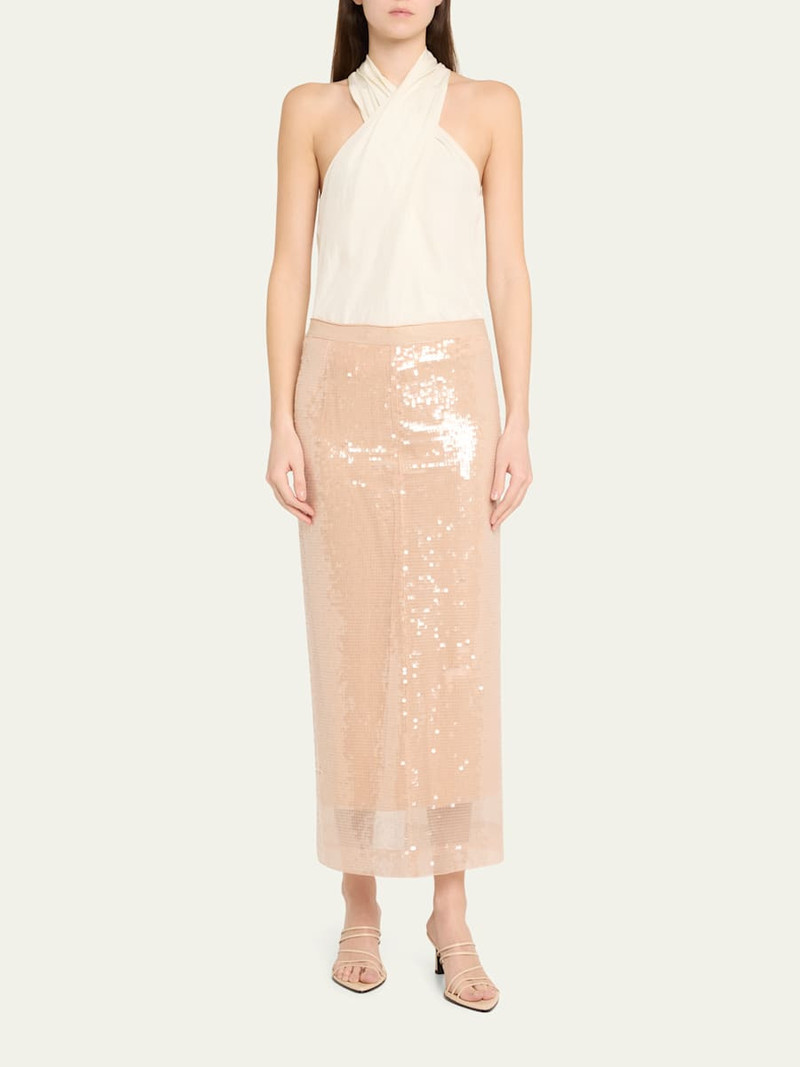RAMY BROOK Annita Sequined Midi Skirt outlook
