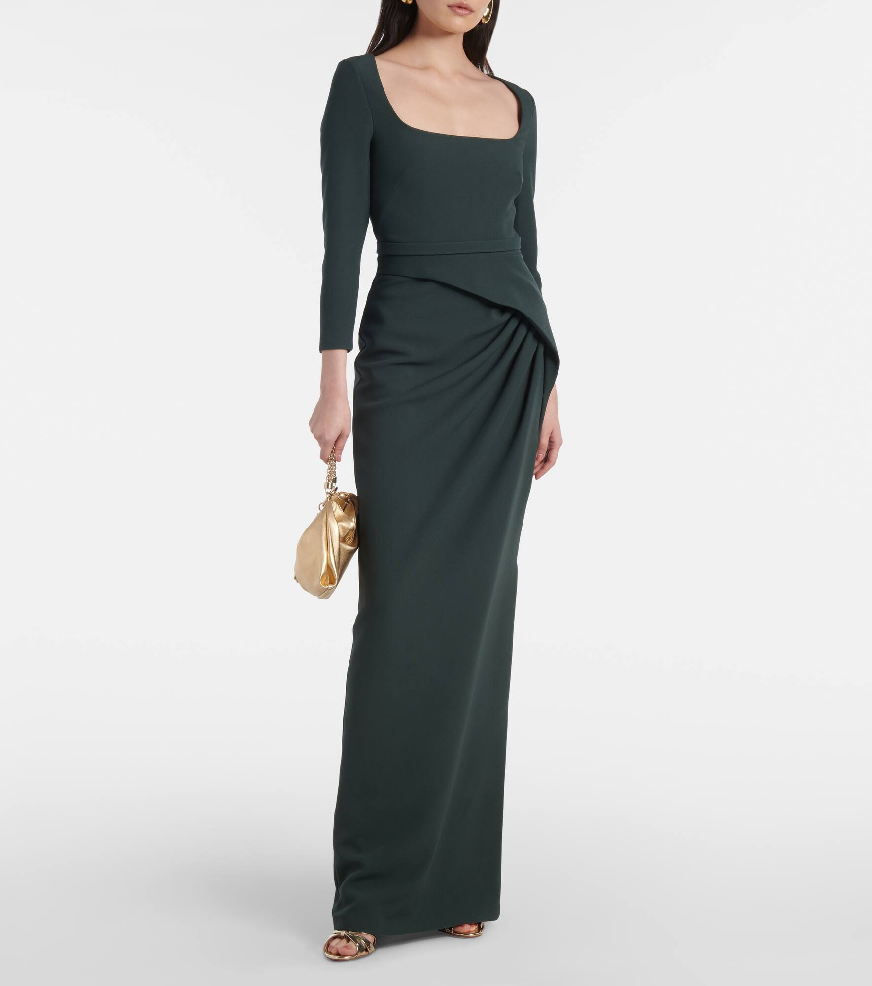 Mahir draped crêpe gown - 2
