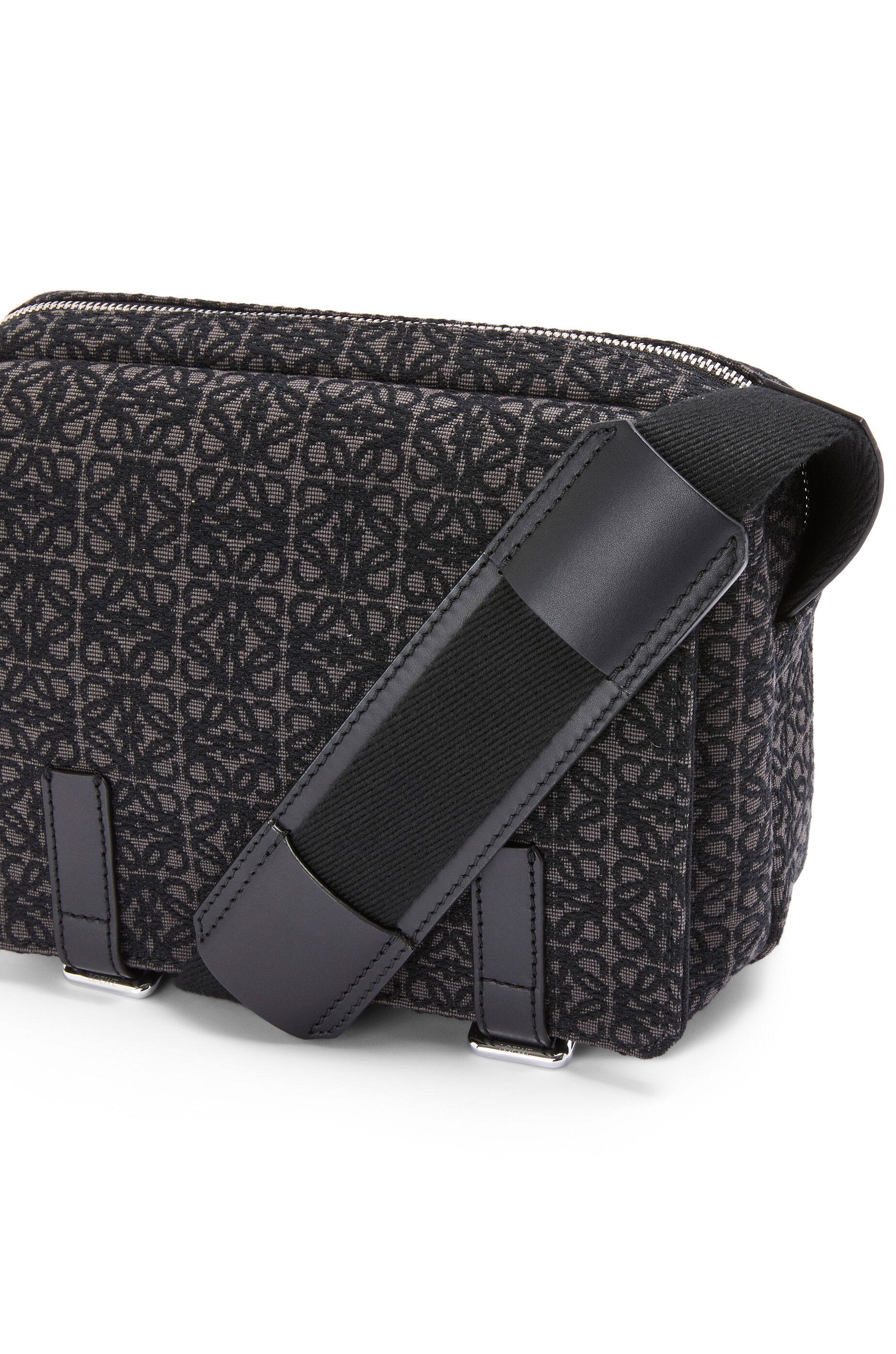 XS Military messenger bag in Anagram jacquard and calfskin - 5