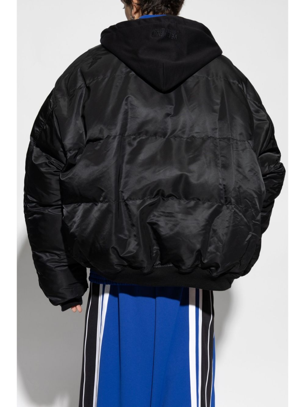 quilted hooded bomber jacket - 4