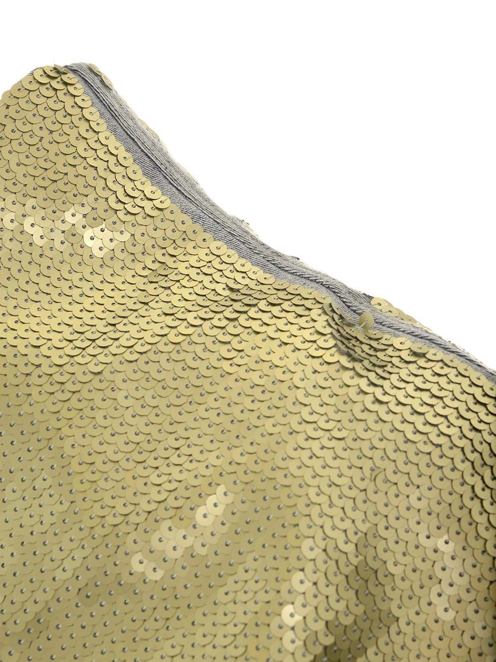 One-Sleeved Top With Sequins Tops Yellow - 5