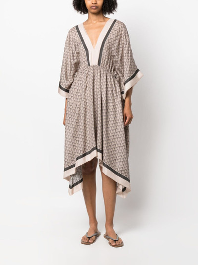 Brunello Cucinelli geometric-print mini dress outlook