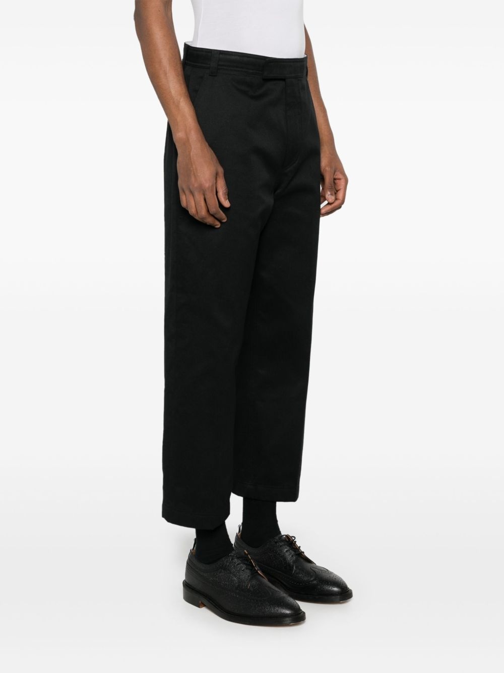 mid-rise tapered chinos - 3