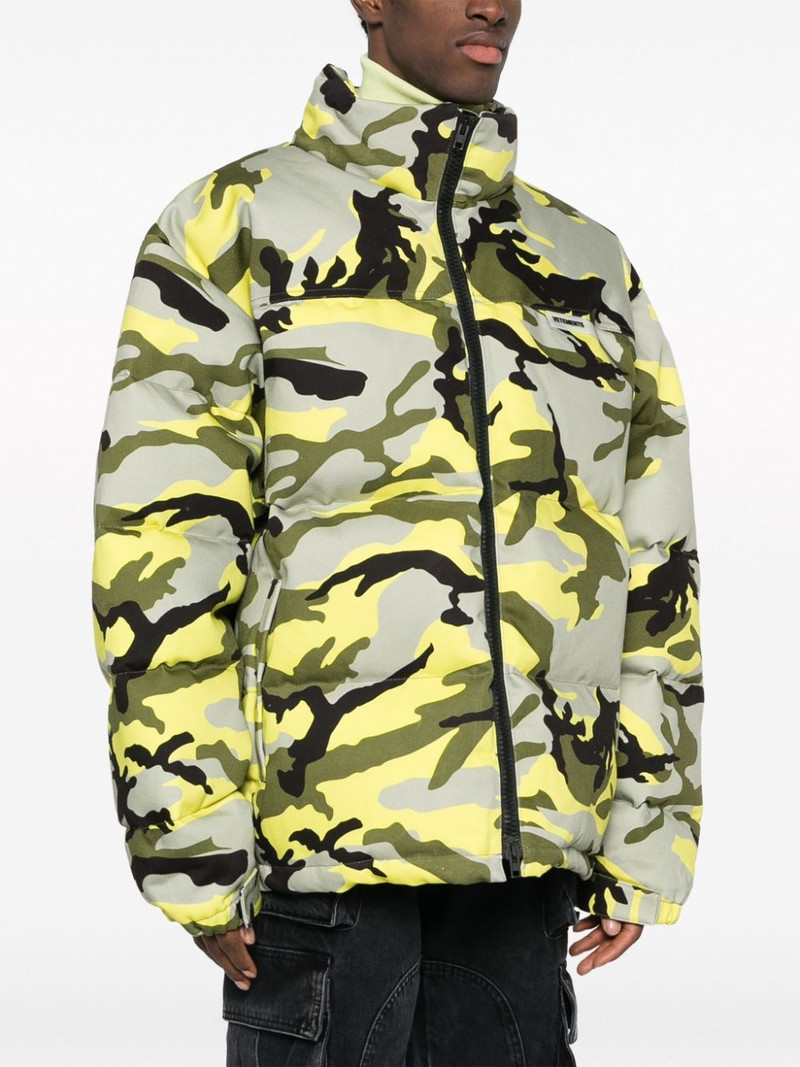 VETEMENTS camouflage-print puffer jacket outlook
