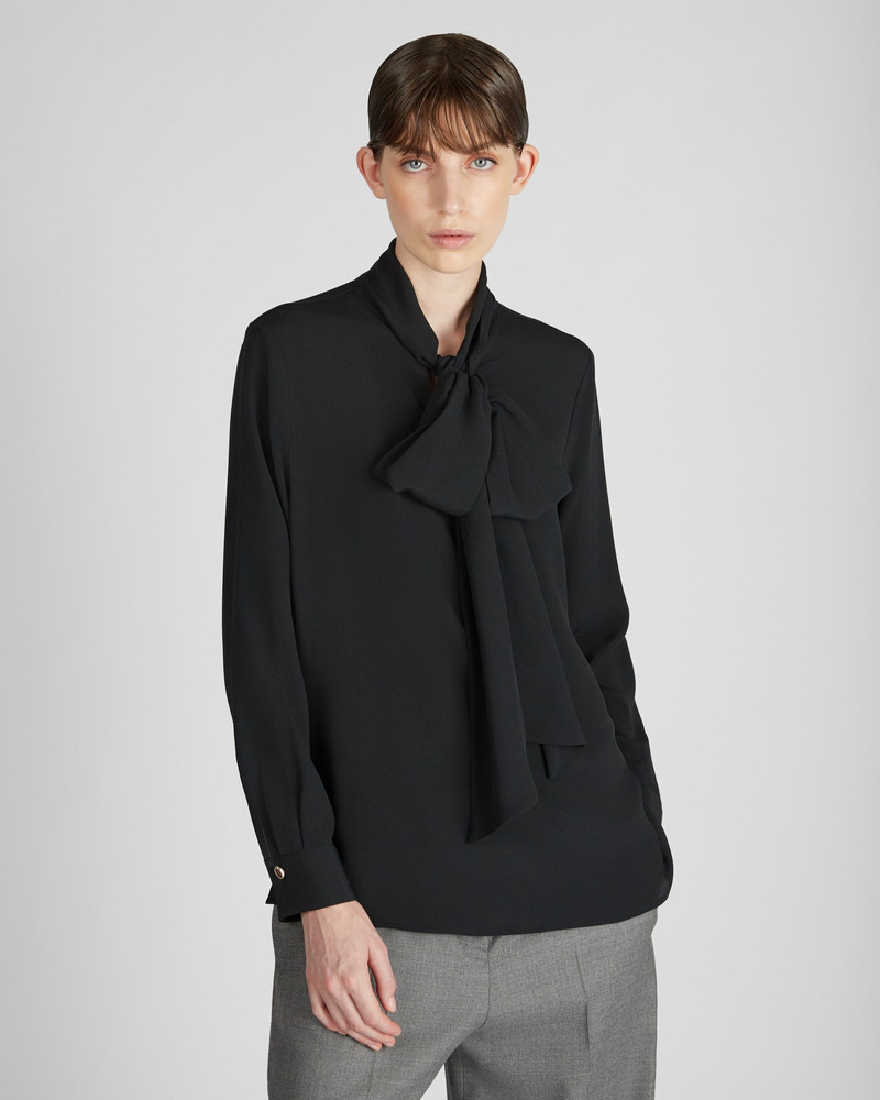 SLOWEAR Silk and acetate crêpe de chine wide fit shirt outlook