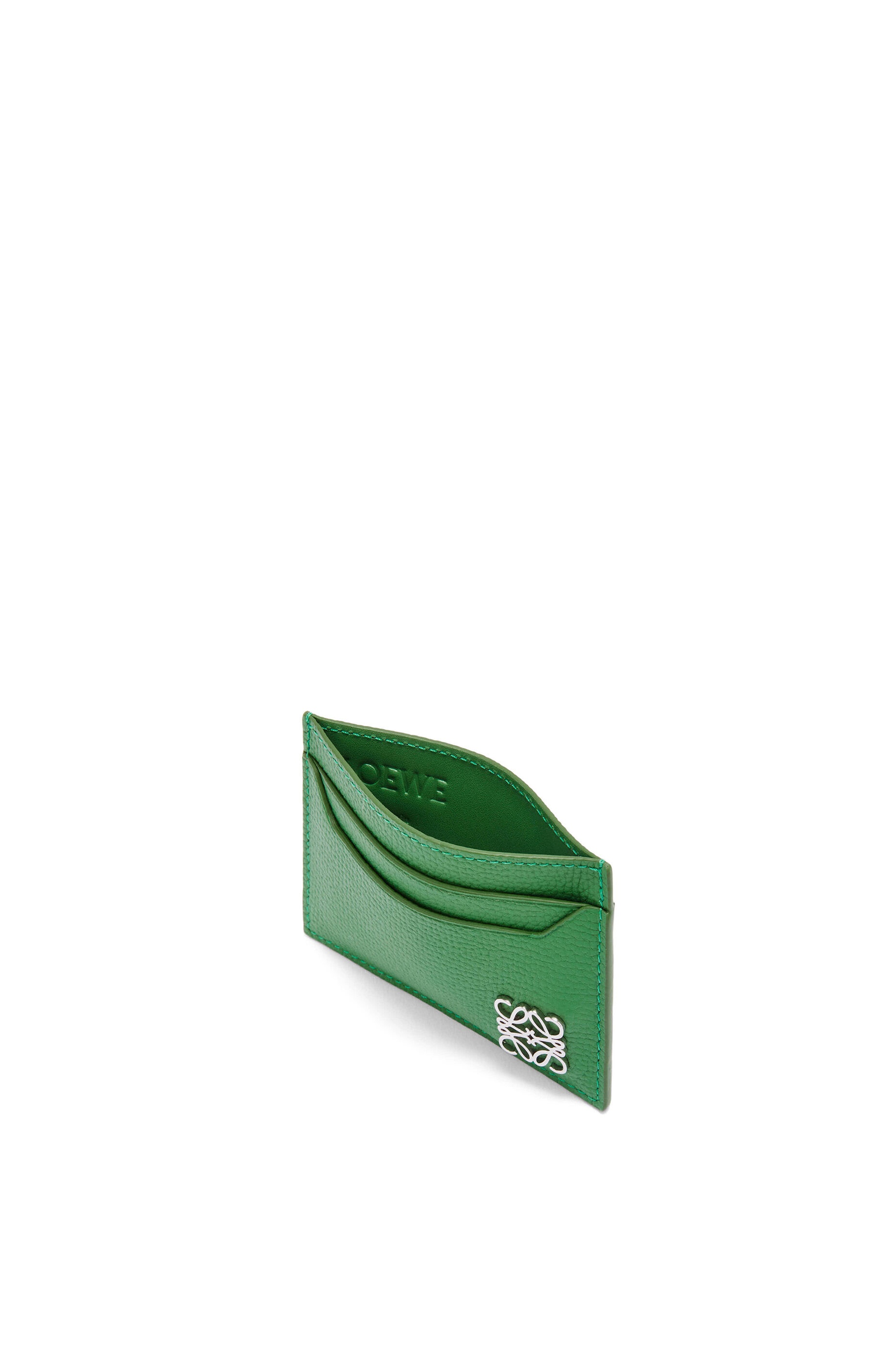 Anagram plain cardholder in pebble grained calfskin - 2