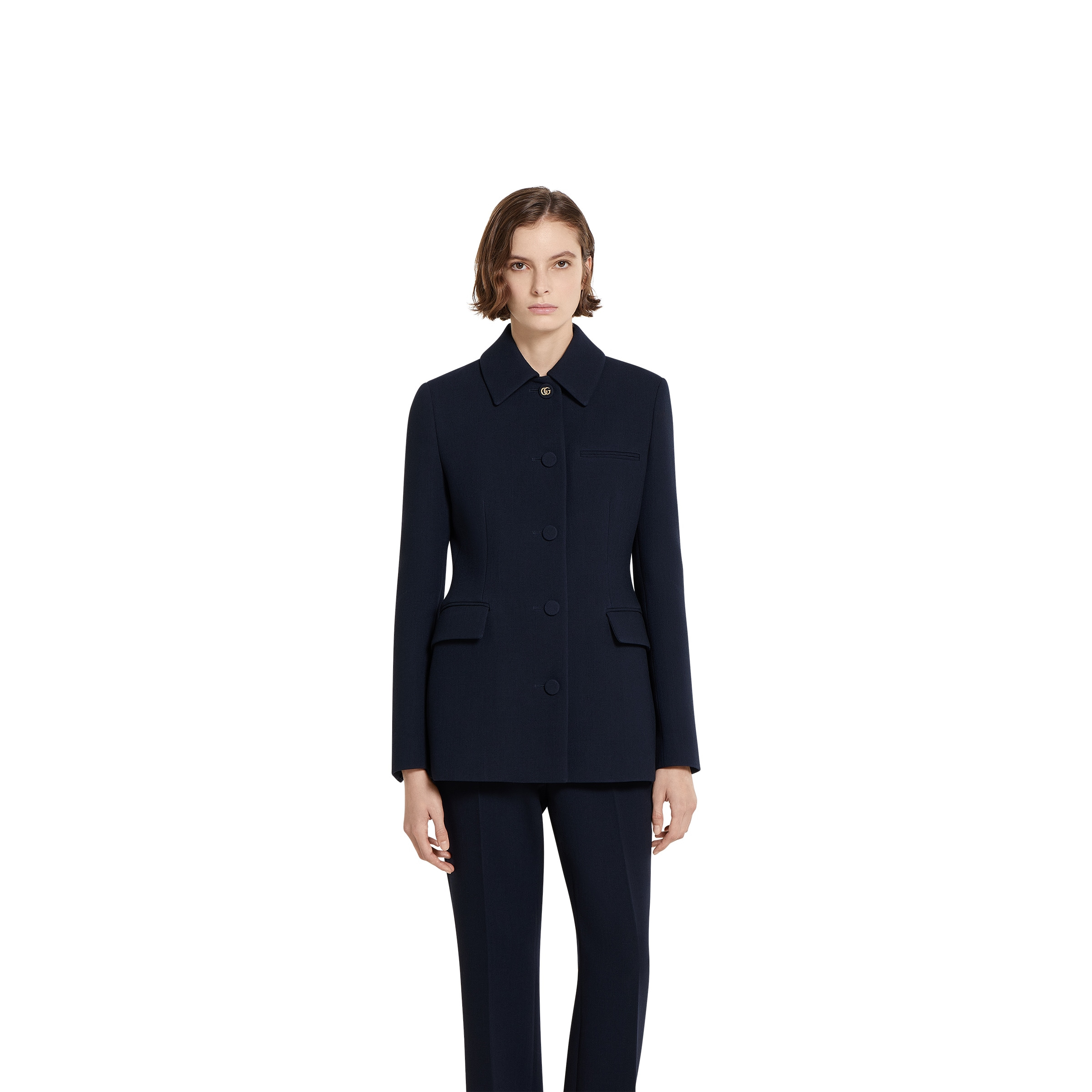 Light crêpe wool jacket - 3