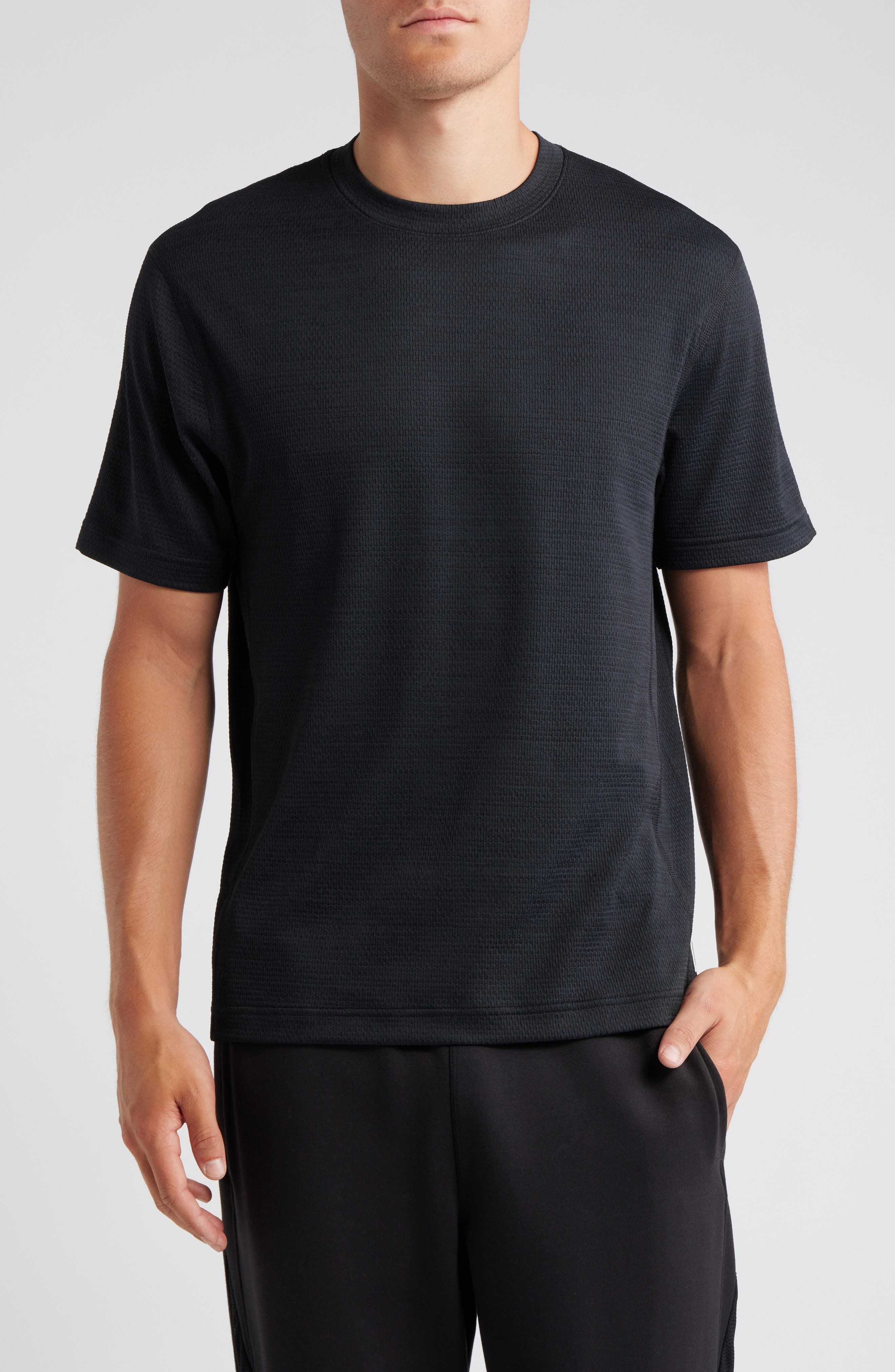 Reigning Champ Solotex® Mesh Tiebreak Performance T-Shirt in Black at Nordstrom - 1
