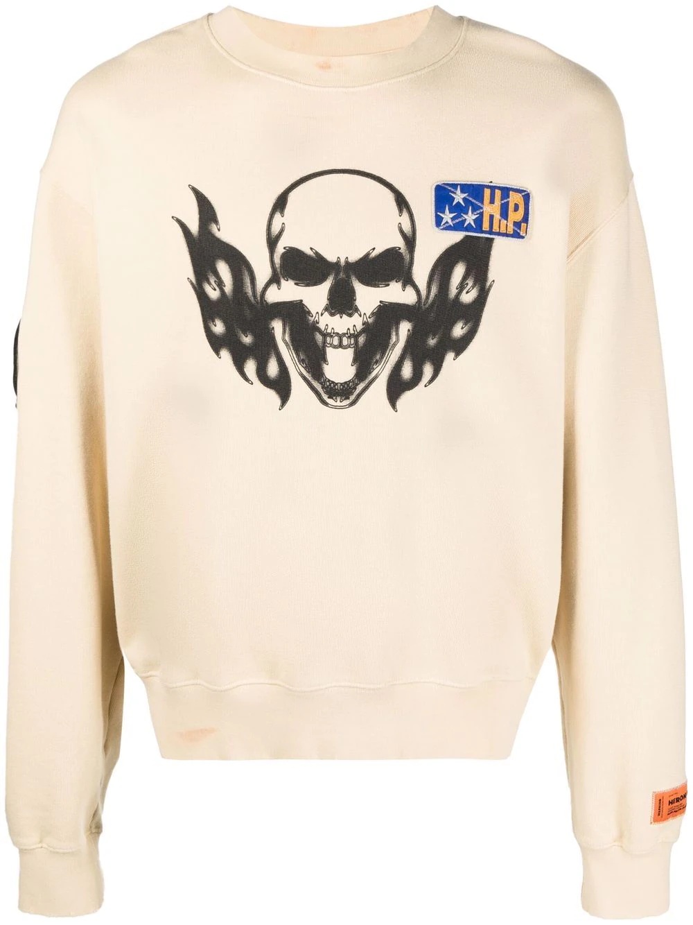 skull print sweatshirt - 1