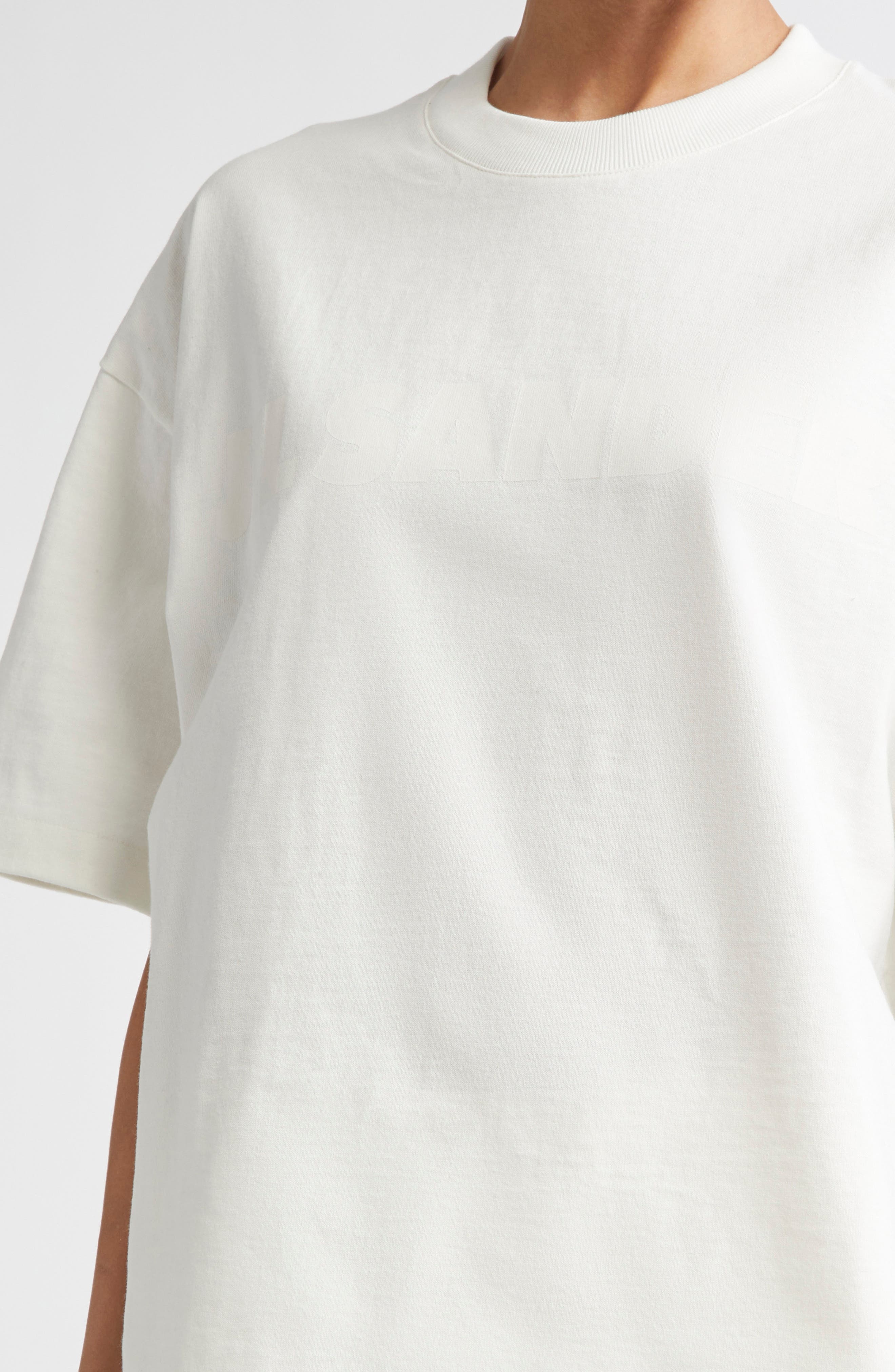 Jil Sander Boxy Logo Graphic T-Shirt in Porcelain at Nordstrom - 4