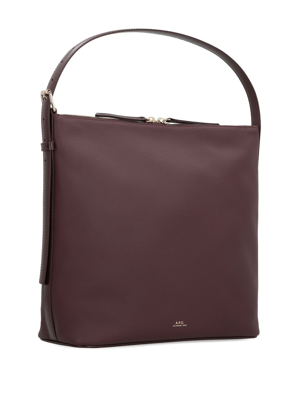Vera zip-top leather shoulder bag - 3