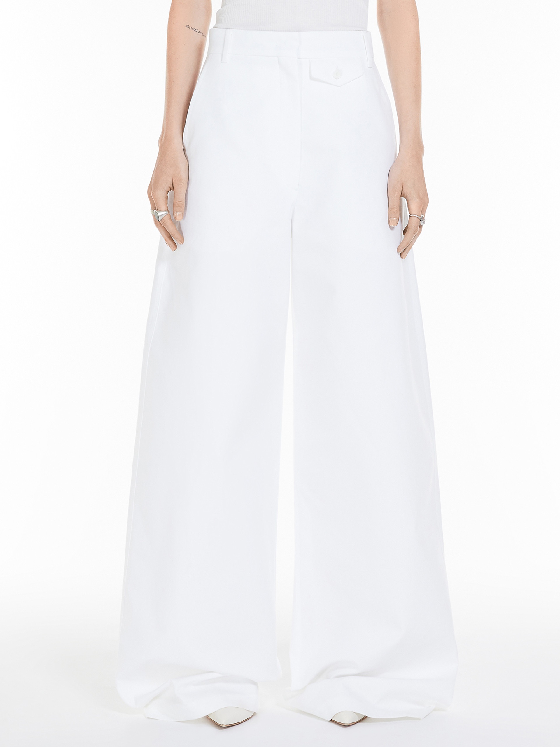 FEBO Oversized bonded cotton trousers - 3