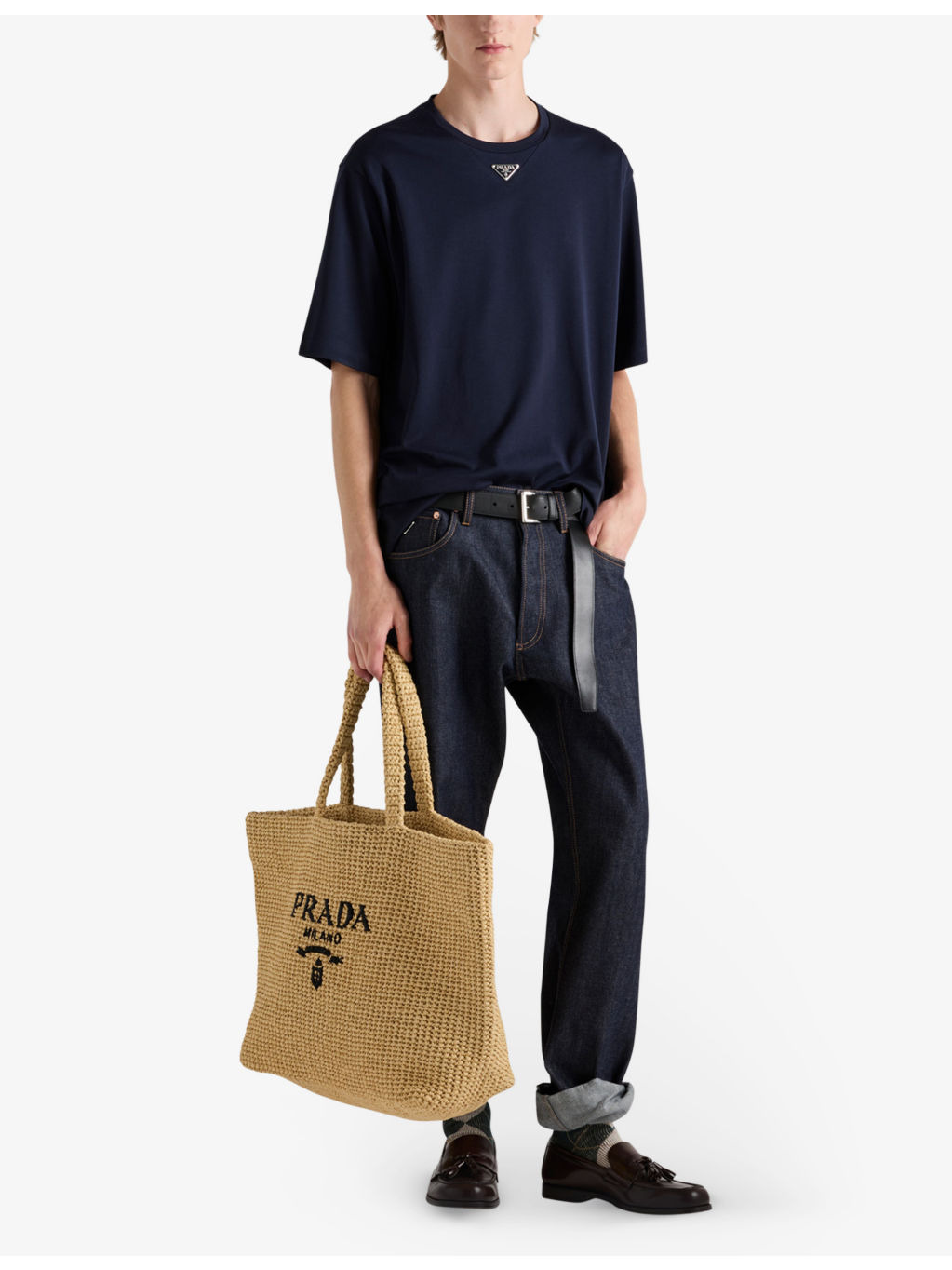 Short-sleeved logo-tab cotton-jersey T-shirt - 2