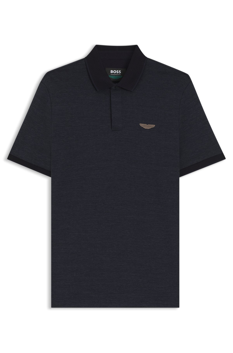 BOSS X ASTON MARTIN POLO SHIRT IN WOOL-COTTON PIQUÉ 1