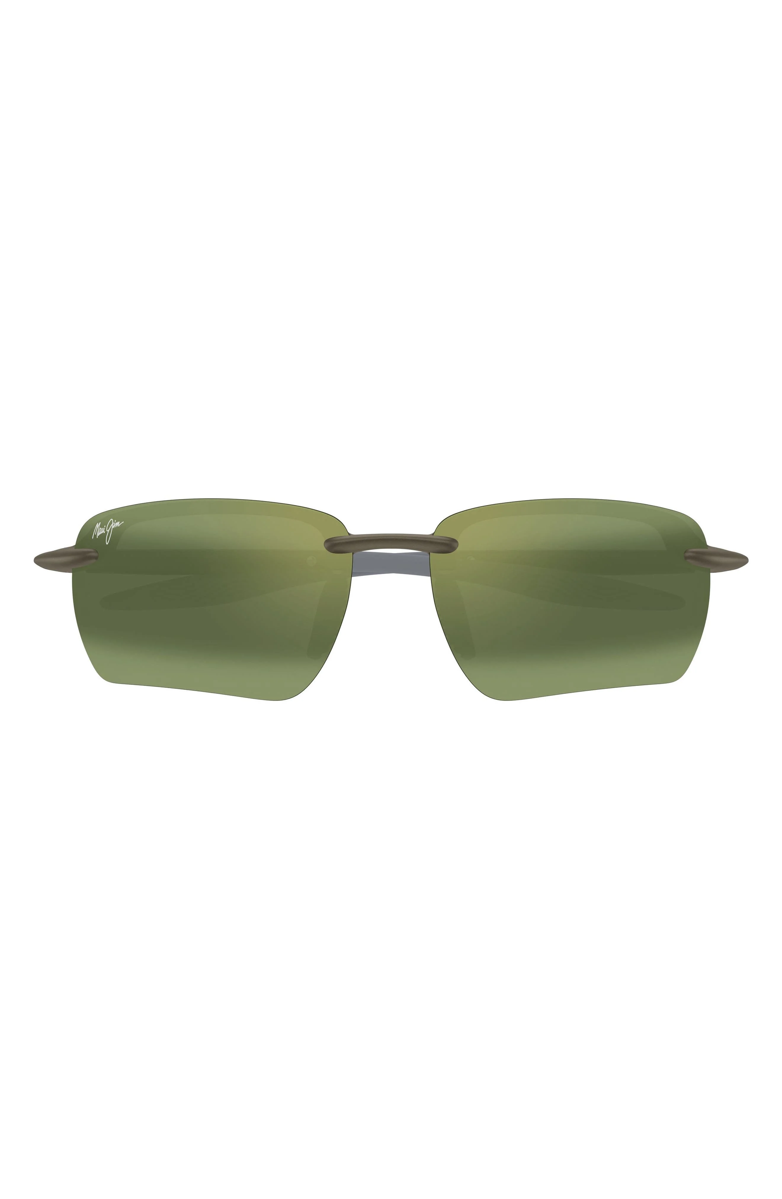Maui Jim Ho’okipa Ultra G 65mm Oversize PolarizedPlus2® Rectangular Sunglasses in Grey at Nordstrom - 1