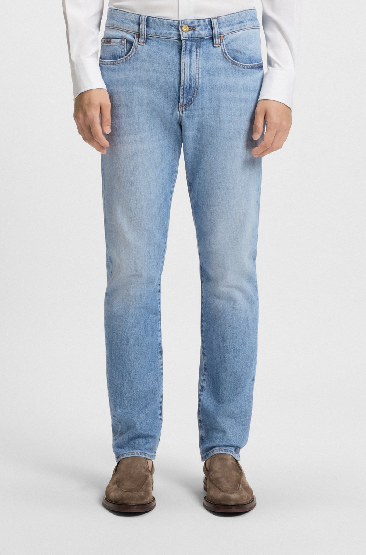 SLIM-FIT JEANS IN BLUE COMFORT-STRETCH DENIM - 2