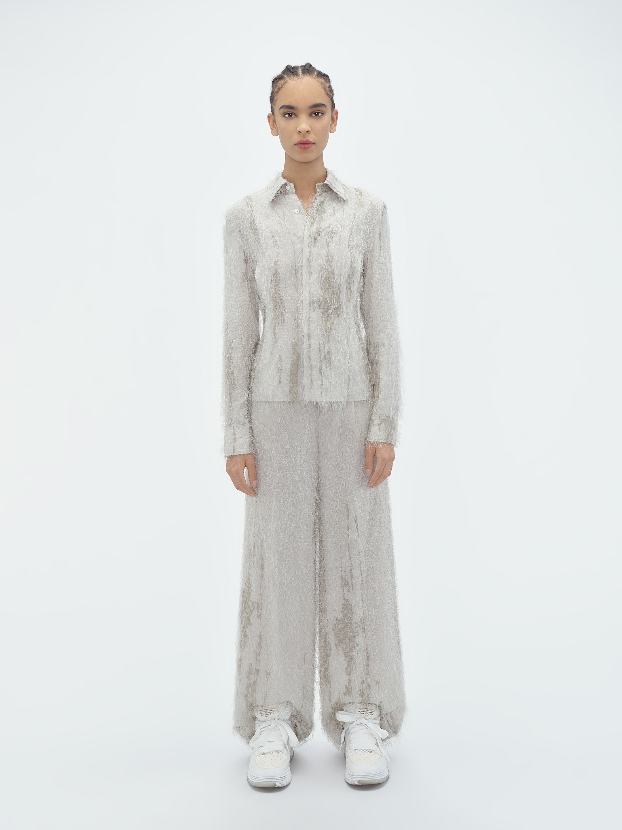 EYELASH BUTTON DOWN SHIRT - 2