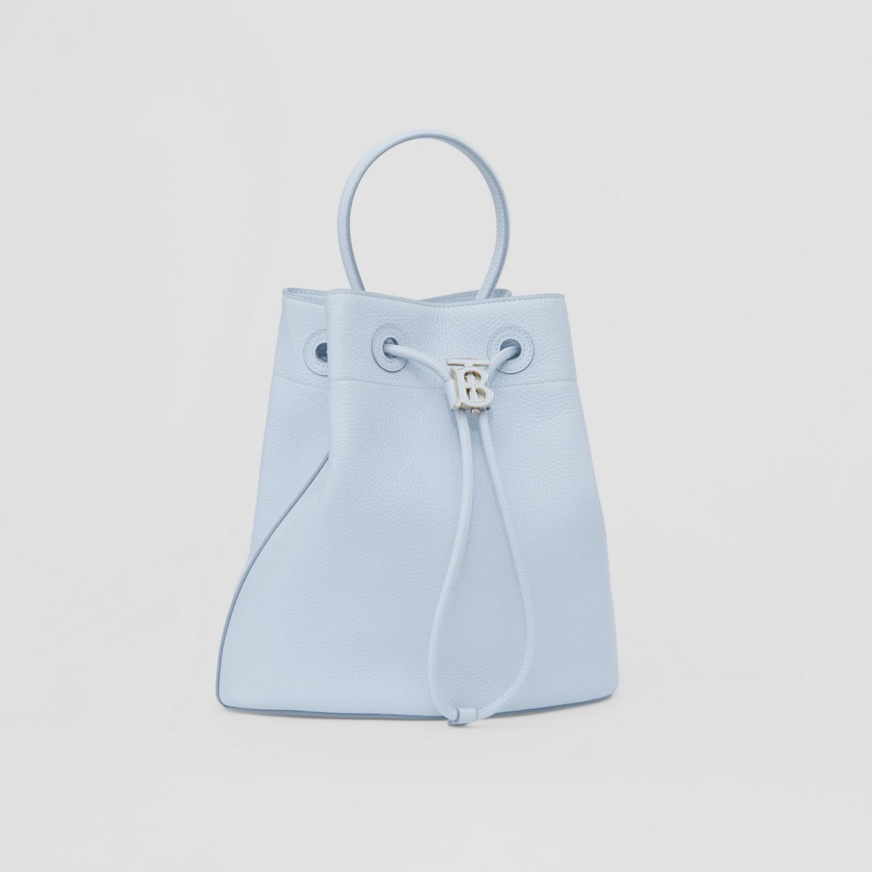 Small Grainy Leather TB Bucket Bag - 7