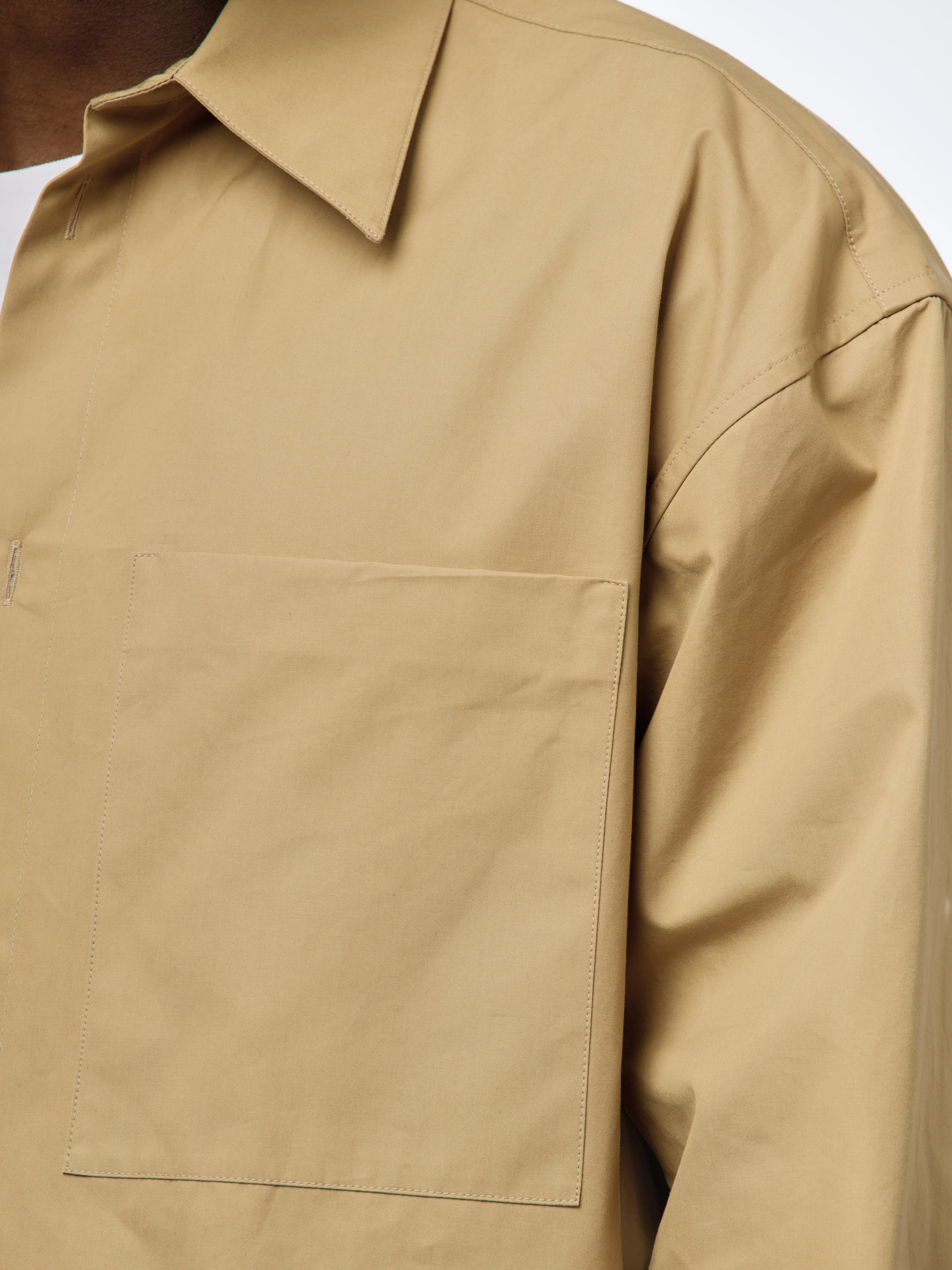 OVERSIZED DRAWSTRING SHIRT (CLAY) - 6