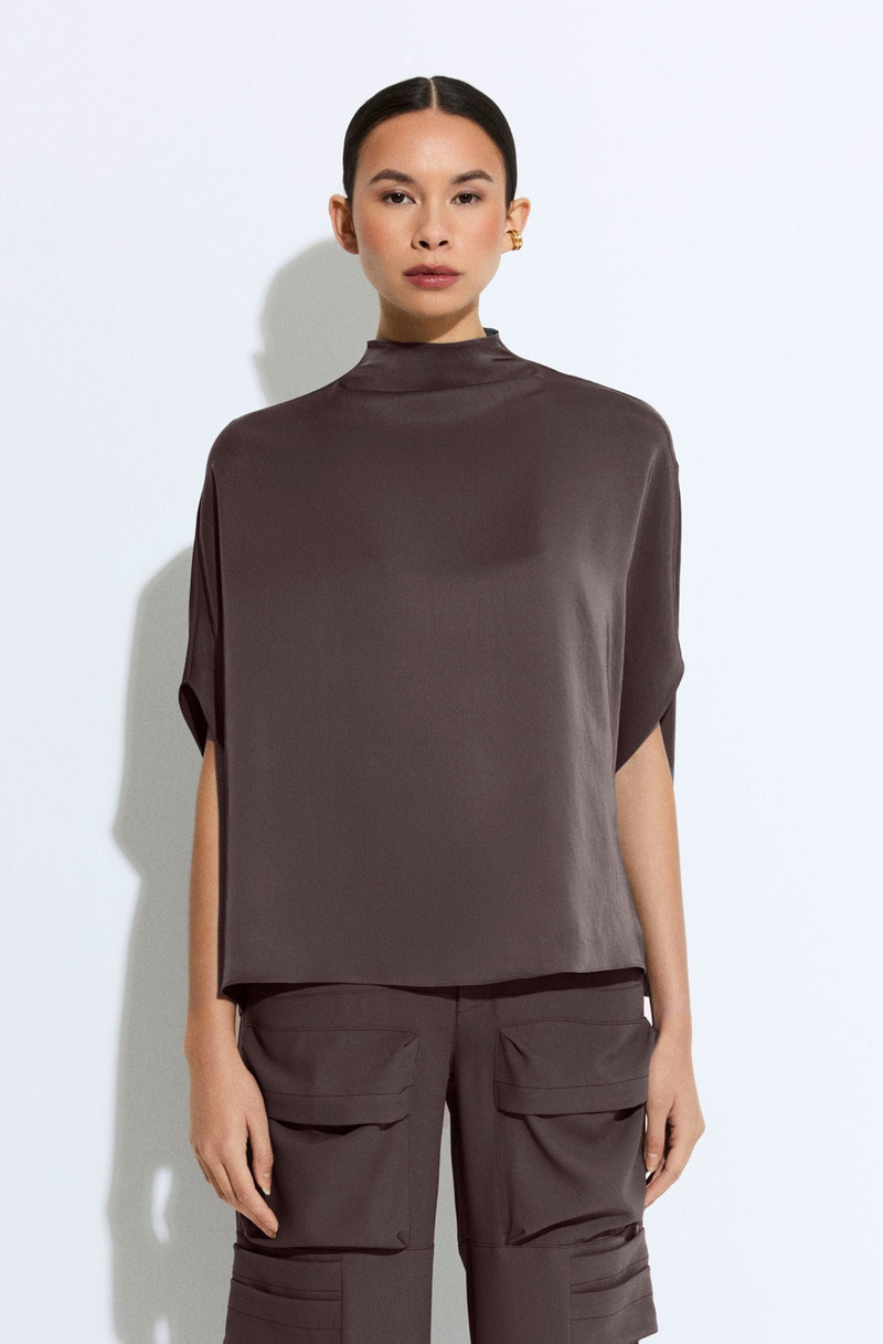 LAPOINTE Satin Cape Tee outlook