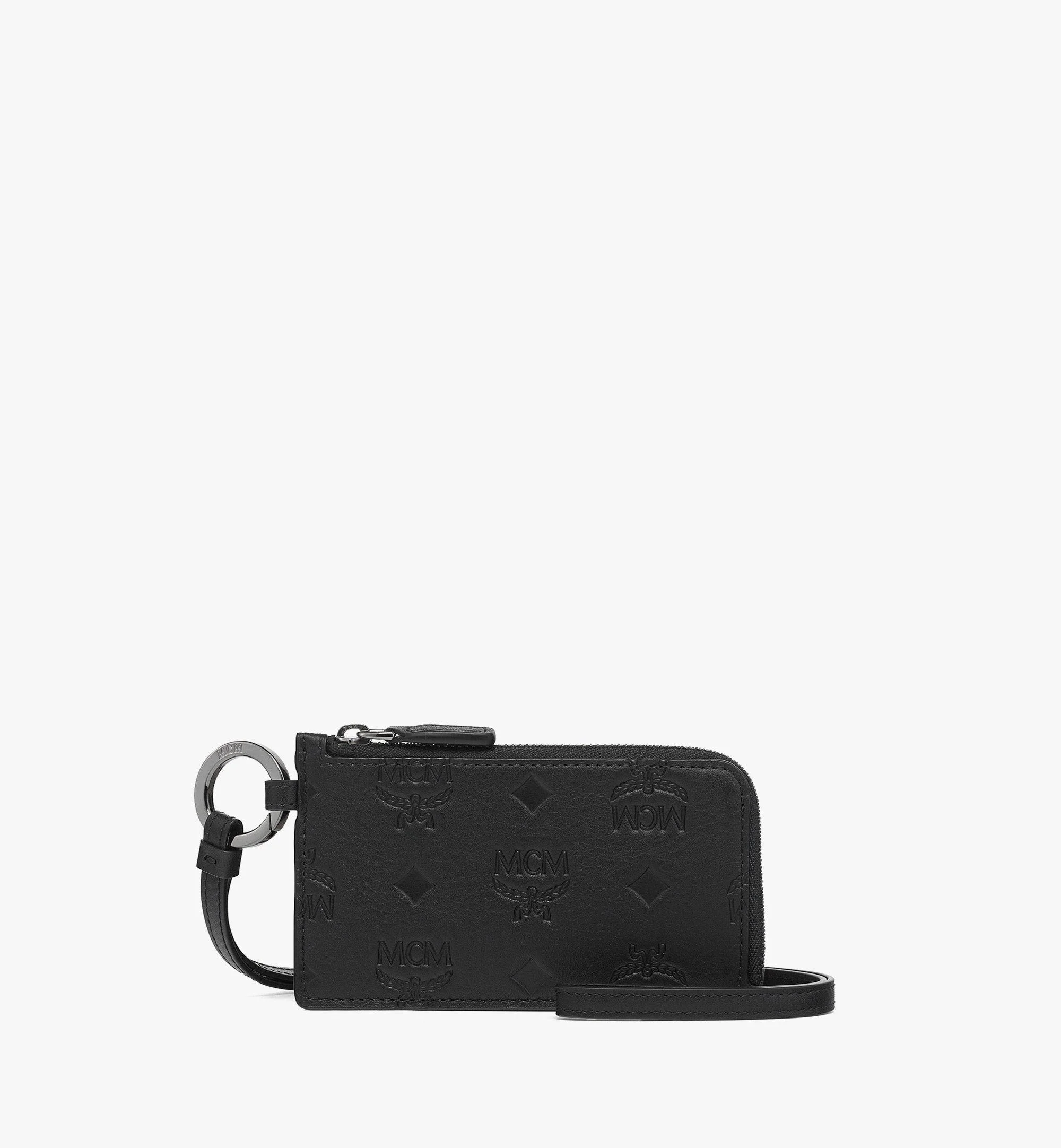 Aren Card Pouch in Embossed Monogram Leather - 1